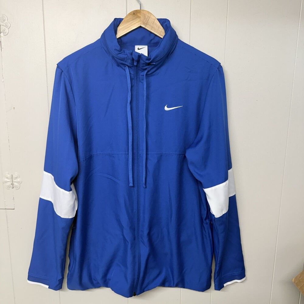 Nike Team Royal / White Dri-FIT Training Jacket CV0094-493 Men L EUC